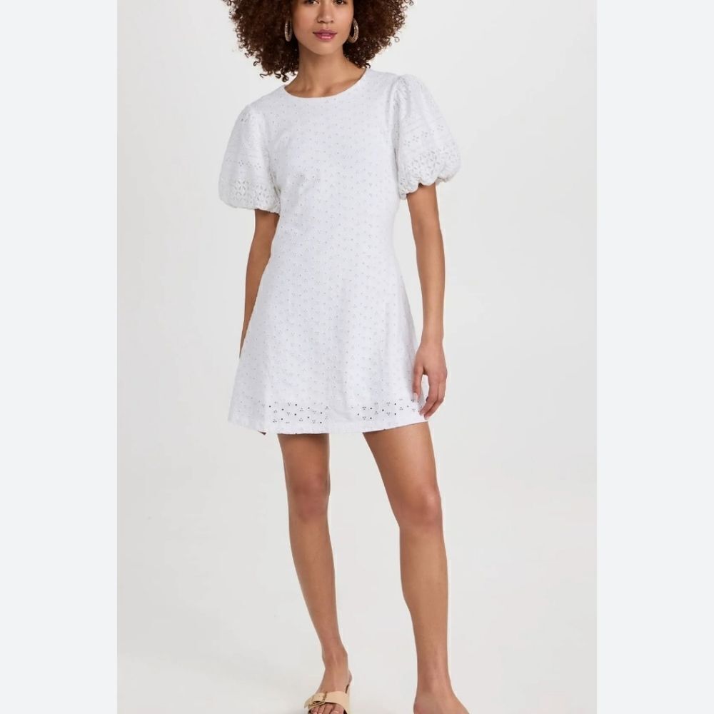 Free People Apricot Rose Embroidered Mini A Line Dress Size Medium NWT